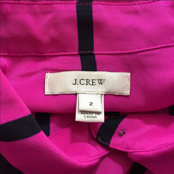J. Crew pink and black stripe top - Picture 5 of 6